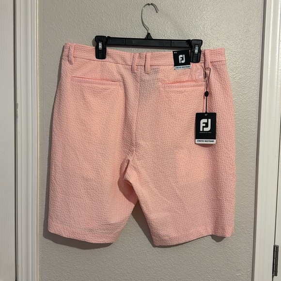 FootJoy Men's Performance Golf Seersucker Shorts Quartz Pink - Picture 7 of 7